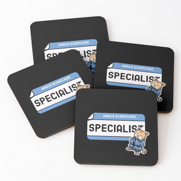 Item preview, Ankle scratcher specialist, Dressed cat cartoon designed and sold by BeebopGraphics.