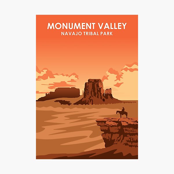 Monument Valley Travel Poster Photographic Print
