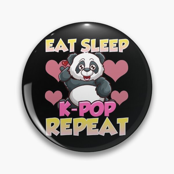 Item preview, Cute Eat Sleep K-Pop Repeat Kawaii Panda KPop designed and sold by perfectpresents.