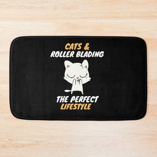 Item preview, cats and roller blading lifestyle designed and sold by SnowballStep.