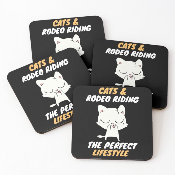 Item preview, cats and rodeo riding lifestyle designed and sold by SnowballStep.
