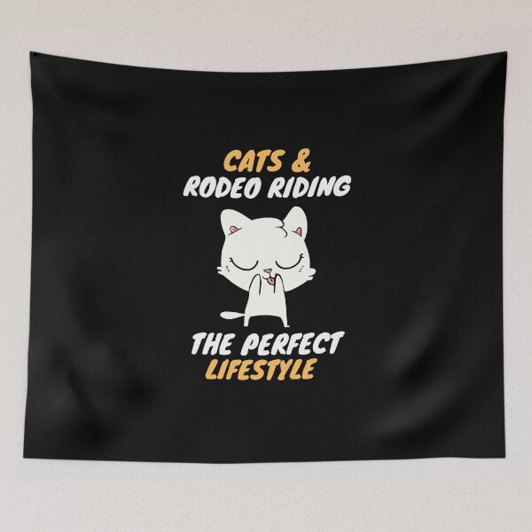 Item preview, cats and rodeo riding lifestyle designed and sold by SnowballStep.