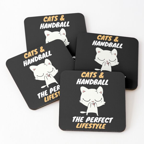 Item preview, cats and handball lifestyle designed and sold by SnowballStep.