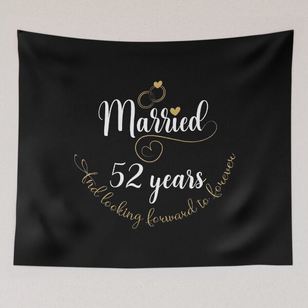 Item preview, Married 52 Years And Looking Forward To Forever Cute Couples graphic designed and sold by Grabitees.