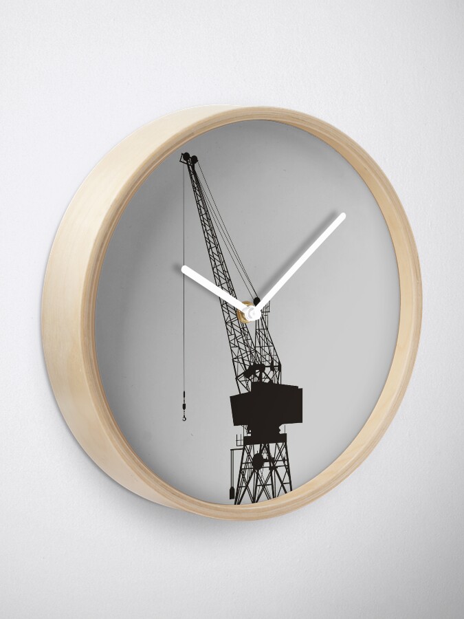 Alternate view of Dockyard Crane Black 2 Clock