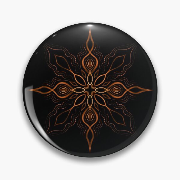 Item preview, Fire Mandala snowflake designed and sold by LindicaArt.