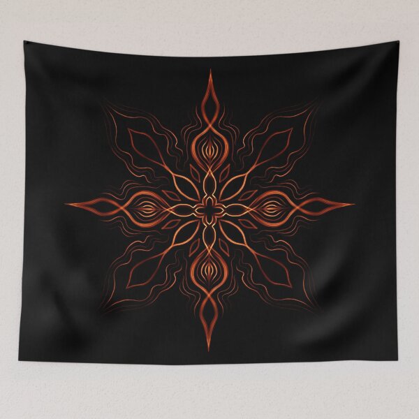 Item preview, Fire Mandala snowflake designed and sold by LindicaArt.