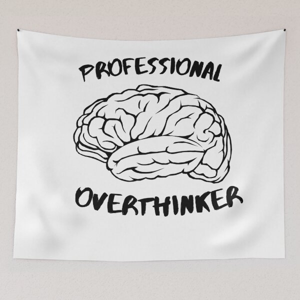 Item preview, Professional overthinker - funny saying designed and sold by afrapaints.