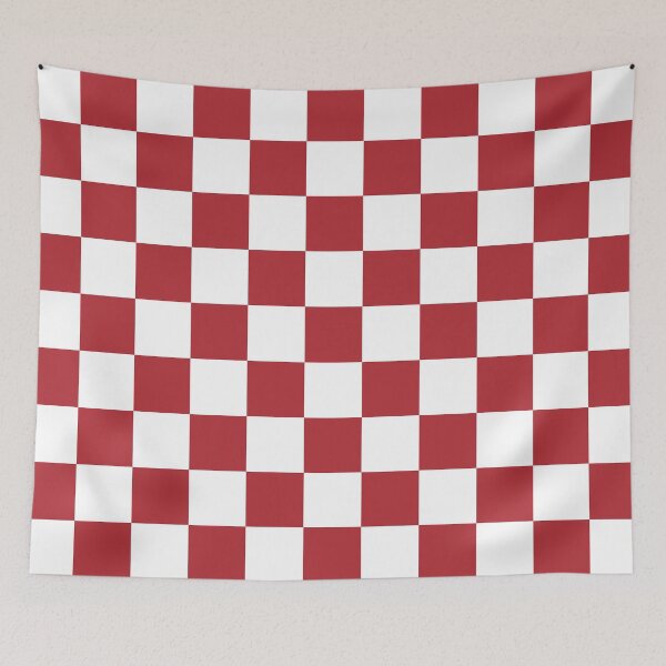 Item preview, Red and White Ichimatsu Traditional Japanese Pattern designed and sold by Heedee Design.