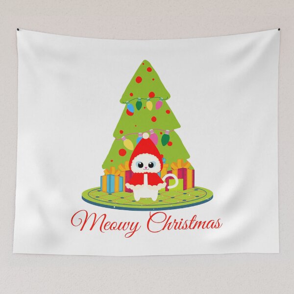 Item preview, MEOWY CHRISTMAS Autumn Fall Winter Christmas Holiday Design designed and sold by LevelUpMerch.