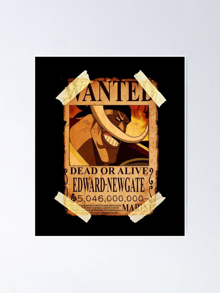 One Piece Whitebeard Bounty Poster Poster By Pignose28 Redbubble