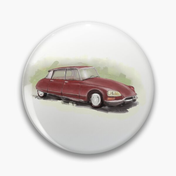 Item preview, Classic Citroën DS2 Painting in Burgundy Red designed and sold by ibadishi.