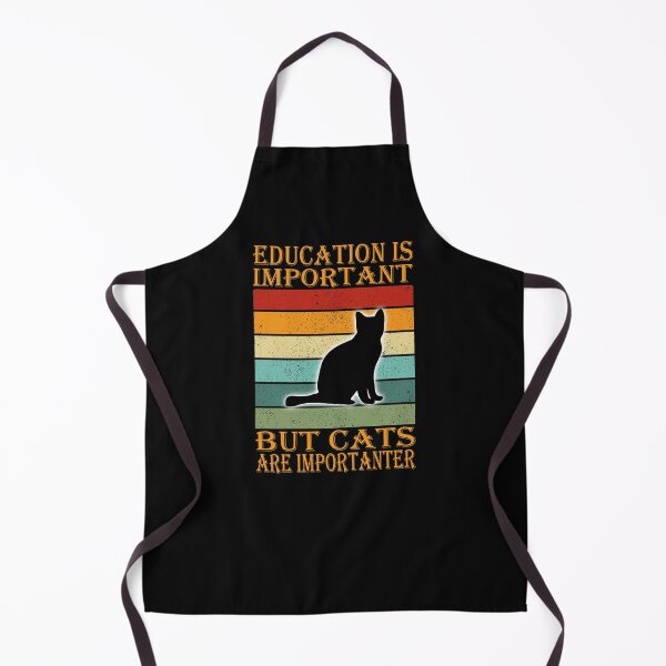 Item preview, Education Is Important But Cats Are Importanter Classic Sticker And Shirt Design designed and sold by Glike.
