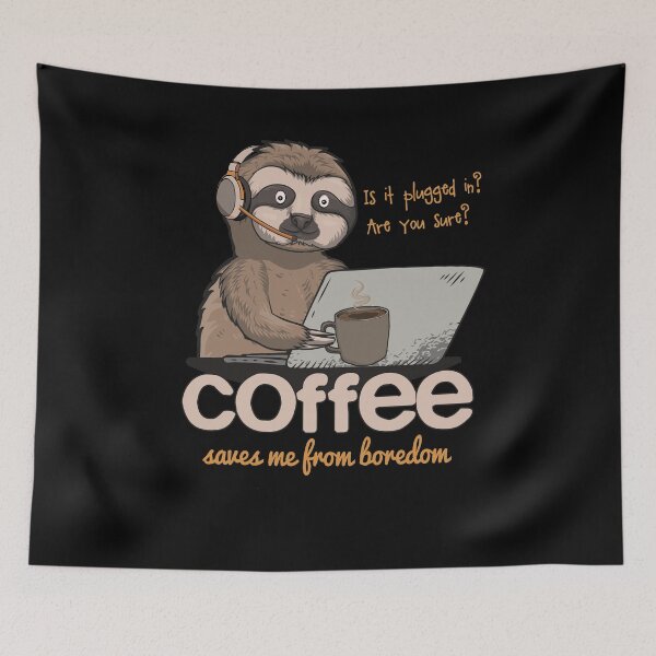 Item preview, Funny Tech Support Sloth Cartoon  designed and sold by MrEddie10.