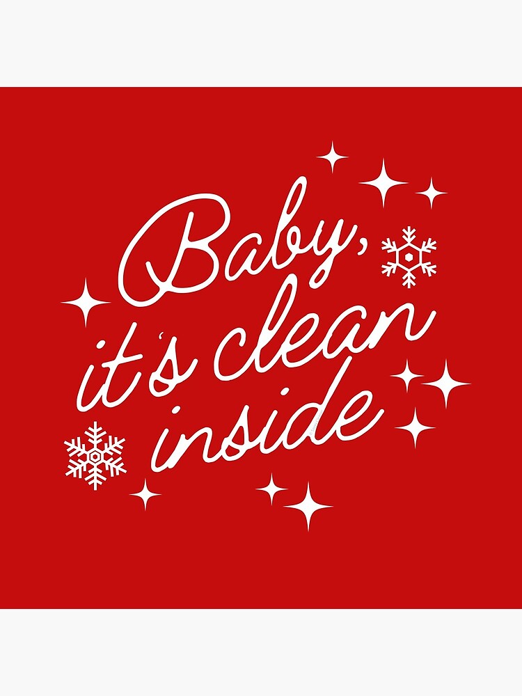 Thumbnail 5 of 5, Coasters (Set of 4), Baby it's Clean Inside Funny Christmas Cleaning designed and sold by SavvyCleaner.