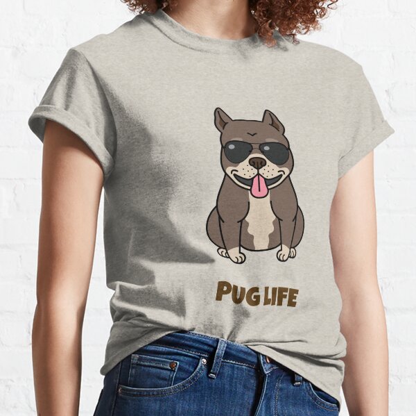 Vista previa del artículo con la obra «Cool Pug», diseñado y vendido por GRACEHAWI.