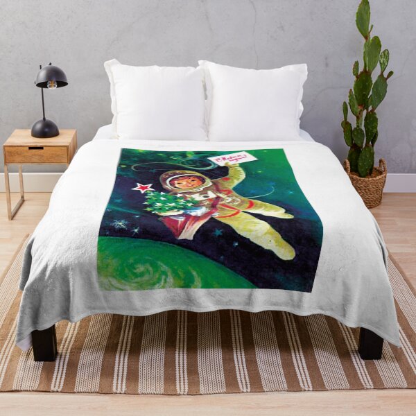 Item preview, Soviet propaganda Space New Year, Space Christmas designed and sold by ArtFay.