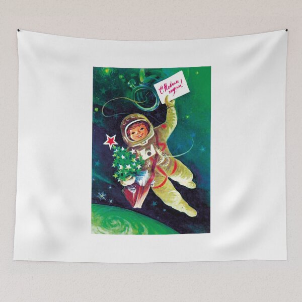 Item preview, Soviet propaganda Space New Year, Space Christmas designed and sold by ArtFay.
