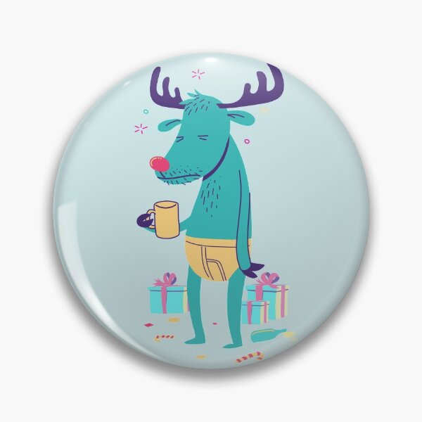 Item preview, Santa's Hung Over Christmas Reindeer designed and sold by TheNewAntique.