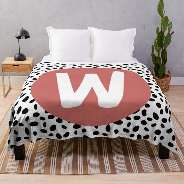 Item preview, Dalmatian Spot Pink W Monogram, Initial, Letter, Name designed and sold by CocoandDaisy.