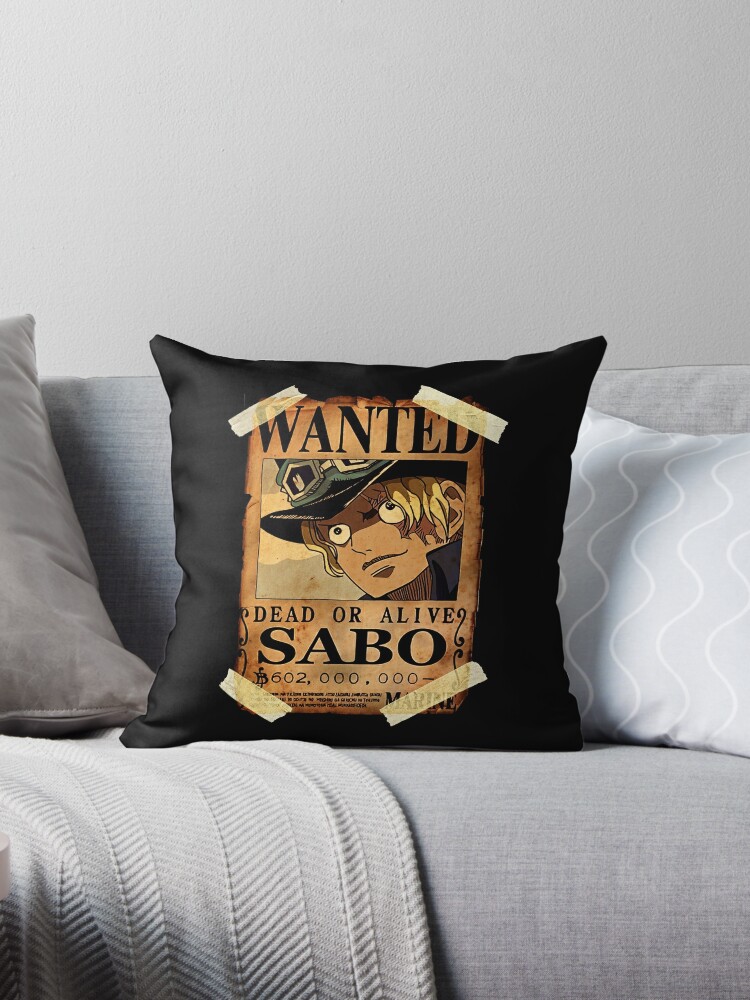 One Piece Sabo Bounty Poster Throw Pillow By Pignose28 Redbubble