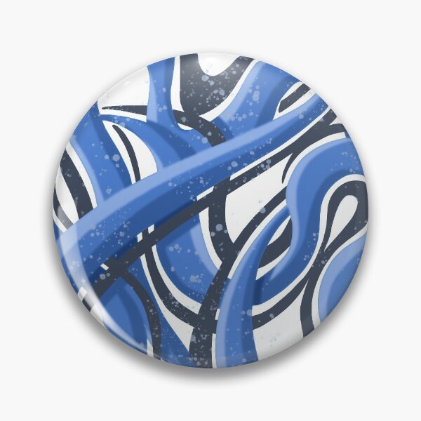 Item preview, Abstract blue lines in graffiti style designed and sold by Between Clouds.