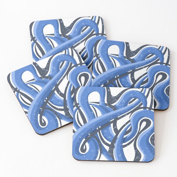 Item preview, Líneas azules abstractas en estilo graffiti designed and sold by Between Clouds.