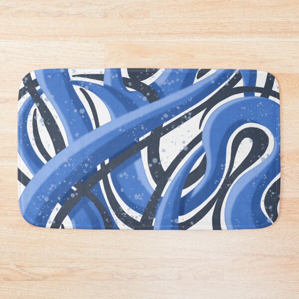 Item preview, Abstract blue lines in graffiti style designed and sold by Between Clouds.