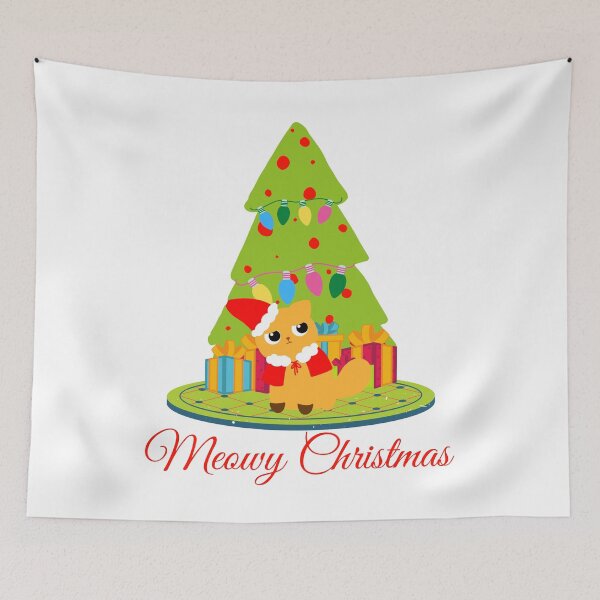 Item preview, MEOWY CHRISTMAS Autumn Fall Winter Christmas Holiday Design designed and sold by LevelUpMerch.
