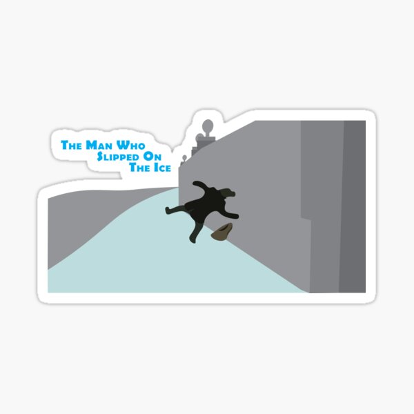 Item preview, The man who slipped on the ice live on RTE designed and sold by IrishItalianGuy.