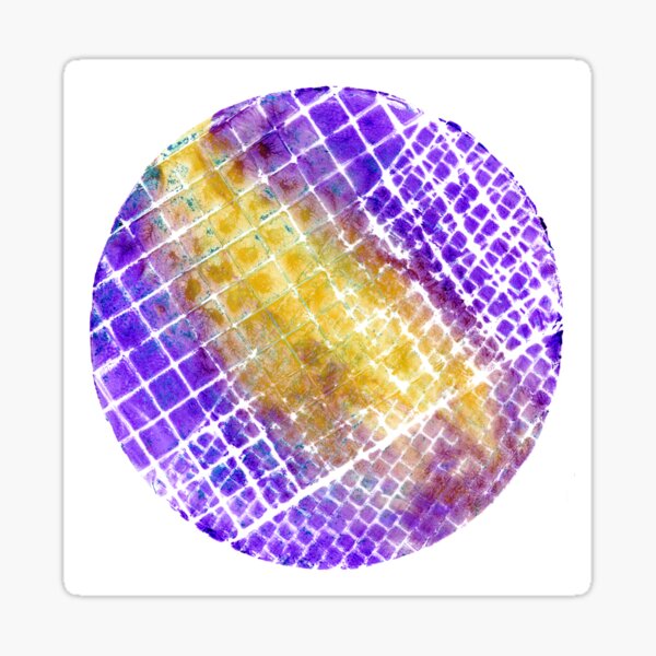 Purple and Gold Squared Sticker