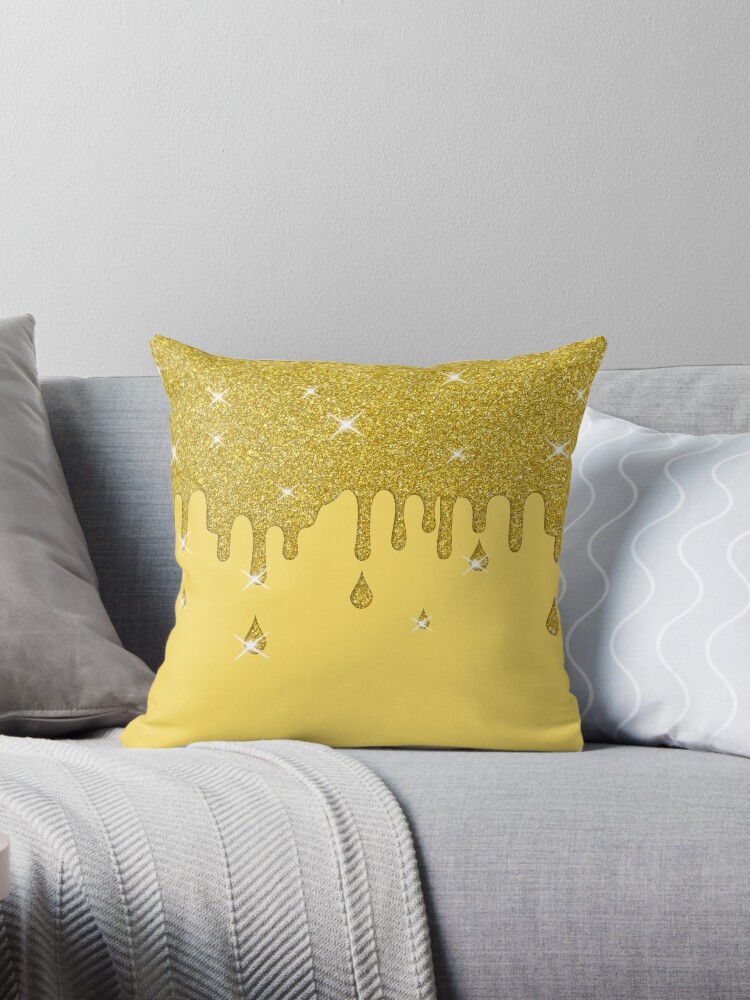 Gold hotsell glitter pillow