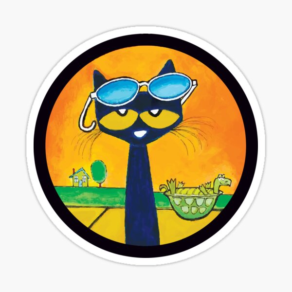 Pete the cat chiling Sticker