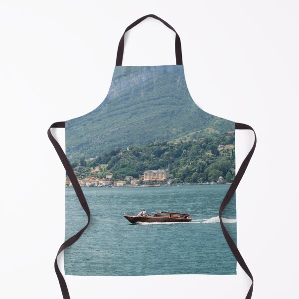 Item preview, Powerboating Across Lake Como - Wooden Power Boat and Tremezzo Village designed and sold by Georgia Mizuleva.
