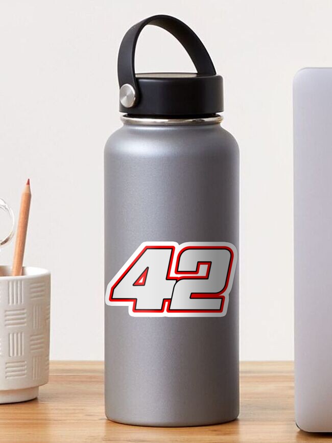 Moto GP racing Championship Spanish rider number 42 grey, red and black  Sticker by FrenchsTuck