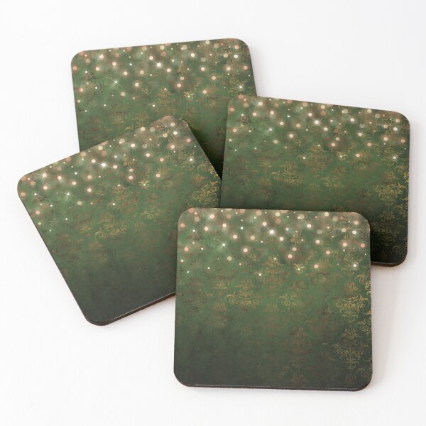 Item preview, Green and sparkle damask design designed and sold by AnnieHochmann.