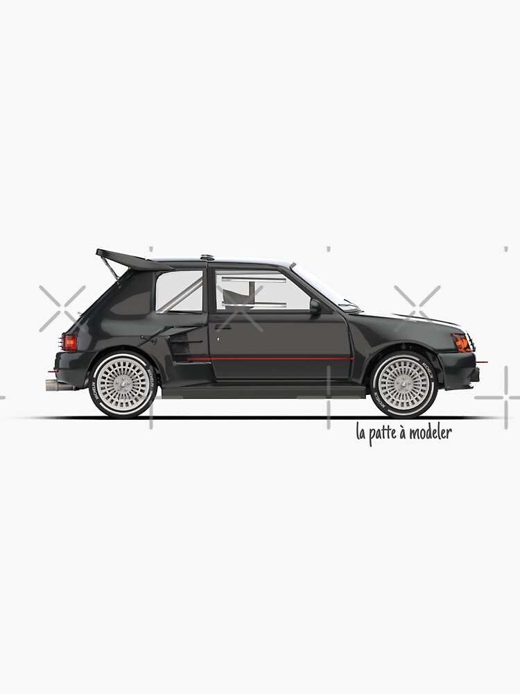 "Peugeot 205 T16" Sticker for Sale by LaPatteAModeler Redbubble