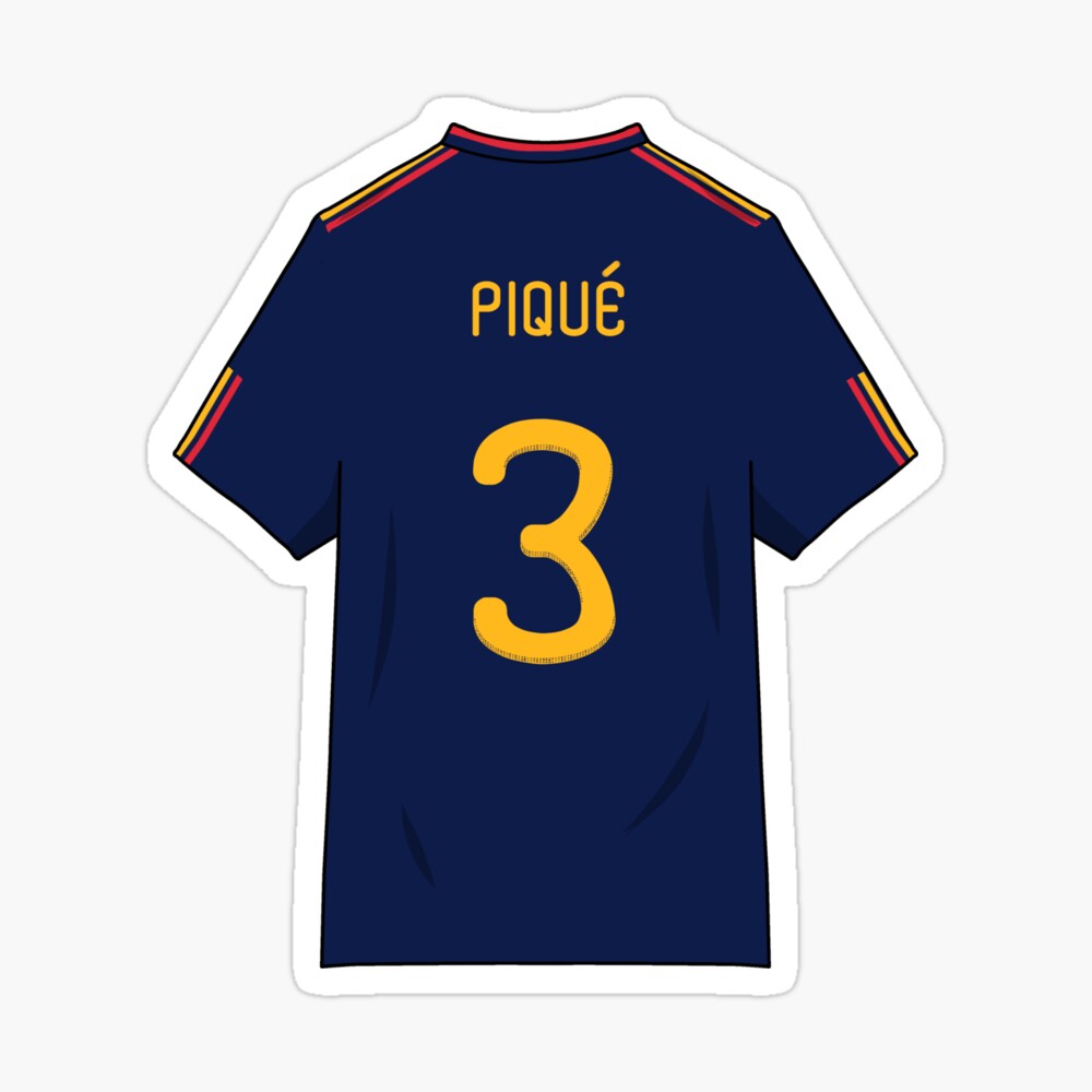 Gerard Pique World Cup 2010 Jersey' Poster for Sale by Zgjimi17