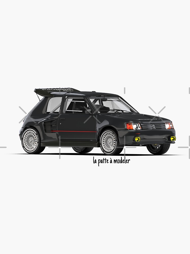 "Peugeot 205 T16" Sticker by LaPatteAModeler Redbubble