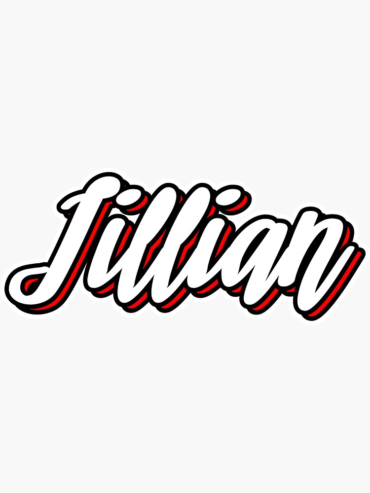 jillian-first-name-hand-lettering-design-sticker-for-sale-by-sulies