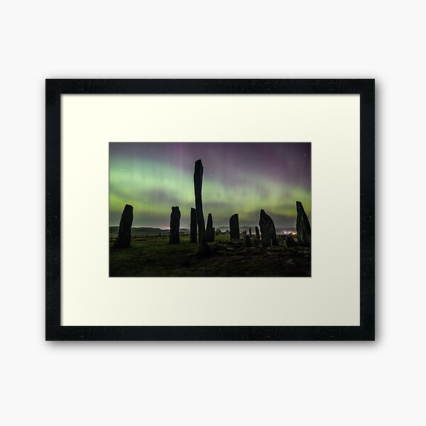 Active Callanish Aurora Framed Art Print