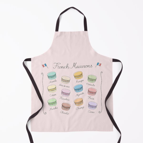 French Macarons on Misty Rose Apron