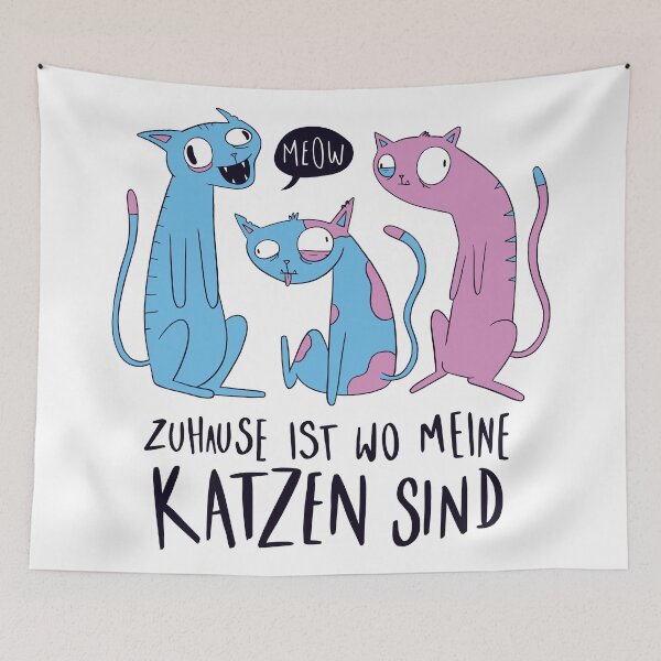 Item preview, Zuhause ist wo meine katzen sind designed and sold by lolotees.
