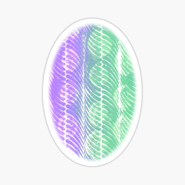 Mint and Lilac Waves Sticker