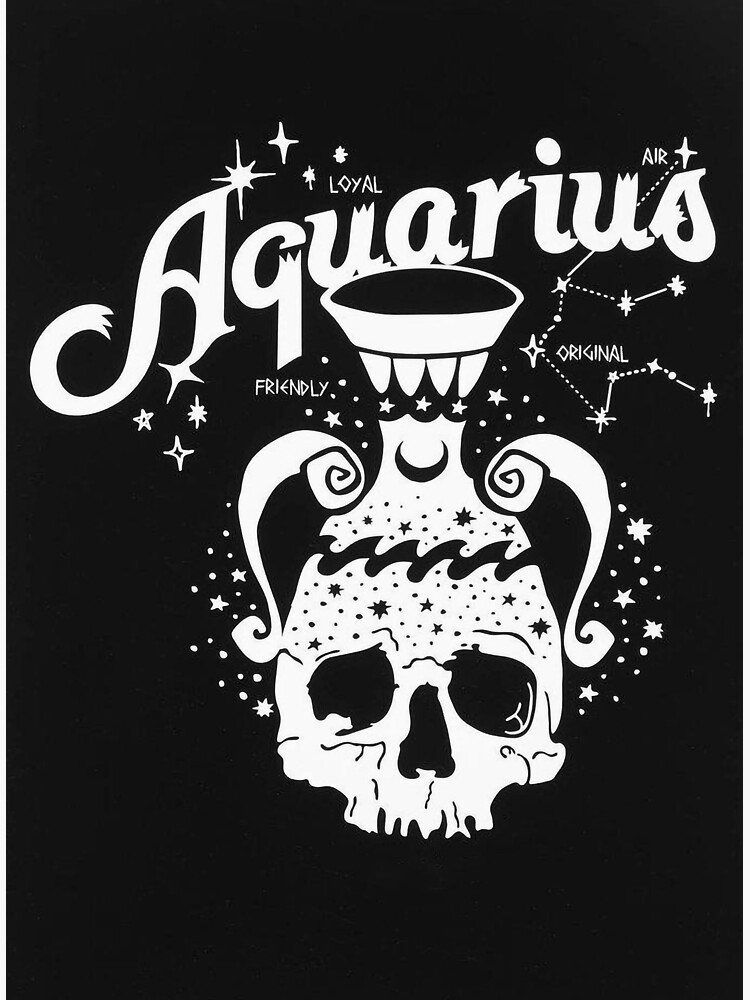 "Aquarius Zodiac Sign Air Sign Gothic Design" Sticker for Sale by
