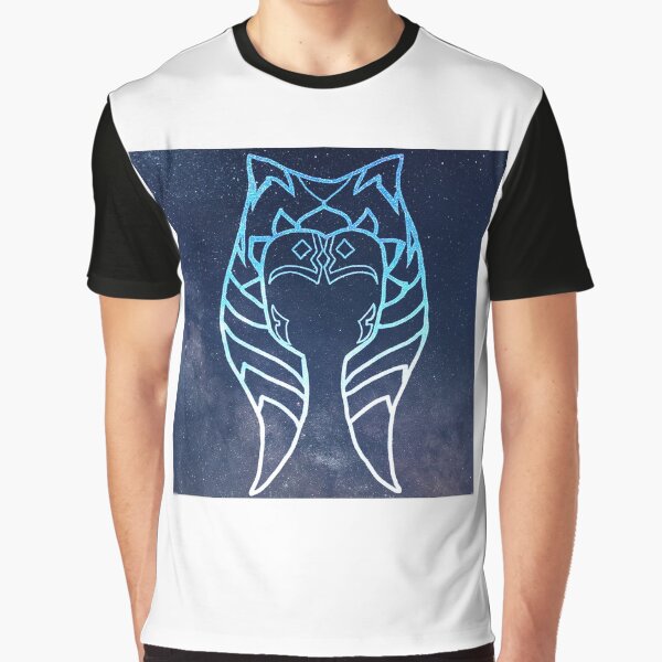 Vista previa del artículo con la obra «Ahsoka Tano cielo azul galaxia», diseñado y vendido por clair-ette.