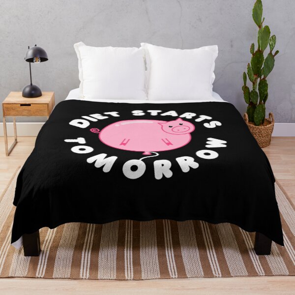 Item preview, Diet Starts Tomorrow, Funny Balloon Pig designed and sold by Funful.