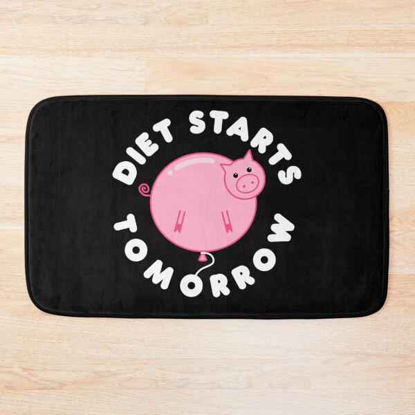 Item preview, Diet Starts Tomorrow, Funny Balloon Pig designed and sold by Funful.