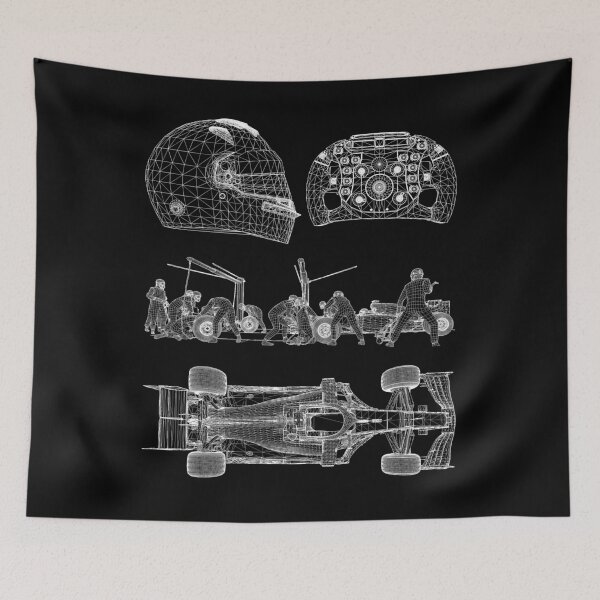 Item preview, Racing car blueprint formula wheel helmet project  designed and sold by ideasfinder.
