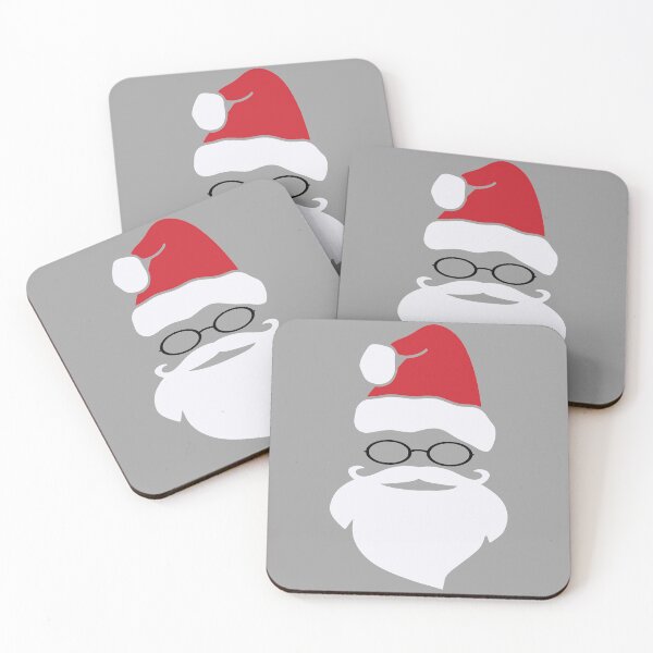 Item preview, Santa Beard white Grey Santa Claus Mustache Glasses COVI19 Merry Christmas Xmas Red designed and sold by peachyline.